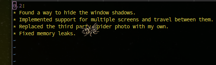 Screenshot showing an Xspider on a terminal window